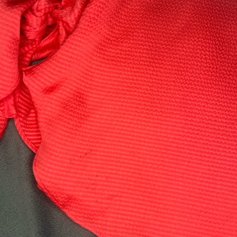 Michael Michael Kors Solid Satin Tie Top Geranium Size S - Picture 11 of 11